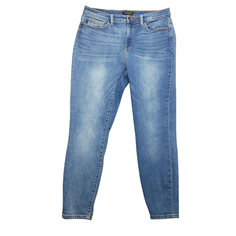 Judy Blue Jeans Juniors 13/31 Medium Wash Mid Rise Slim Skinny Stretch Denim‎